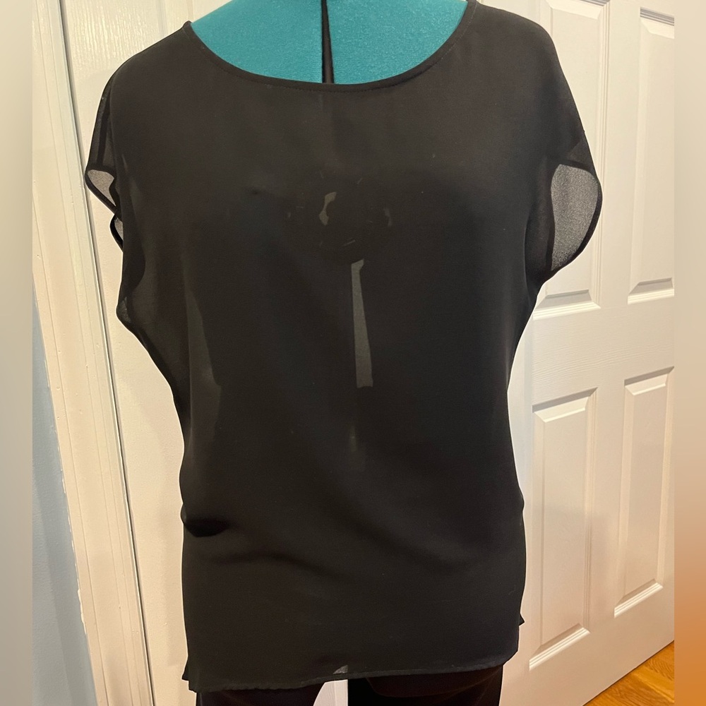 Black SW3 sheer tunic